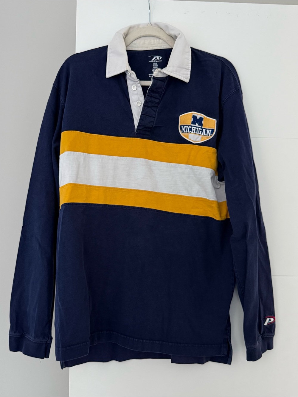 University of Michigan, Rugby Long Sleeve Style Shirt, Unisex Medium